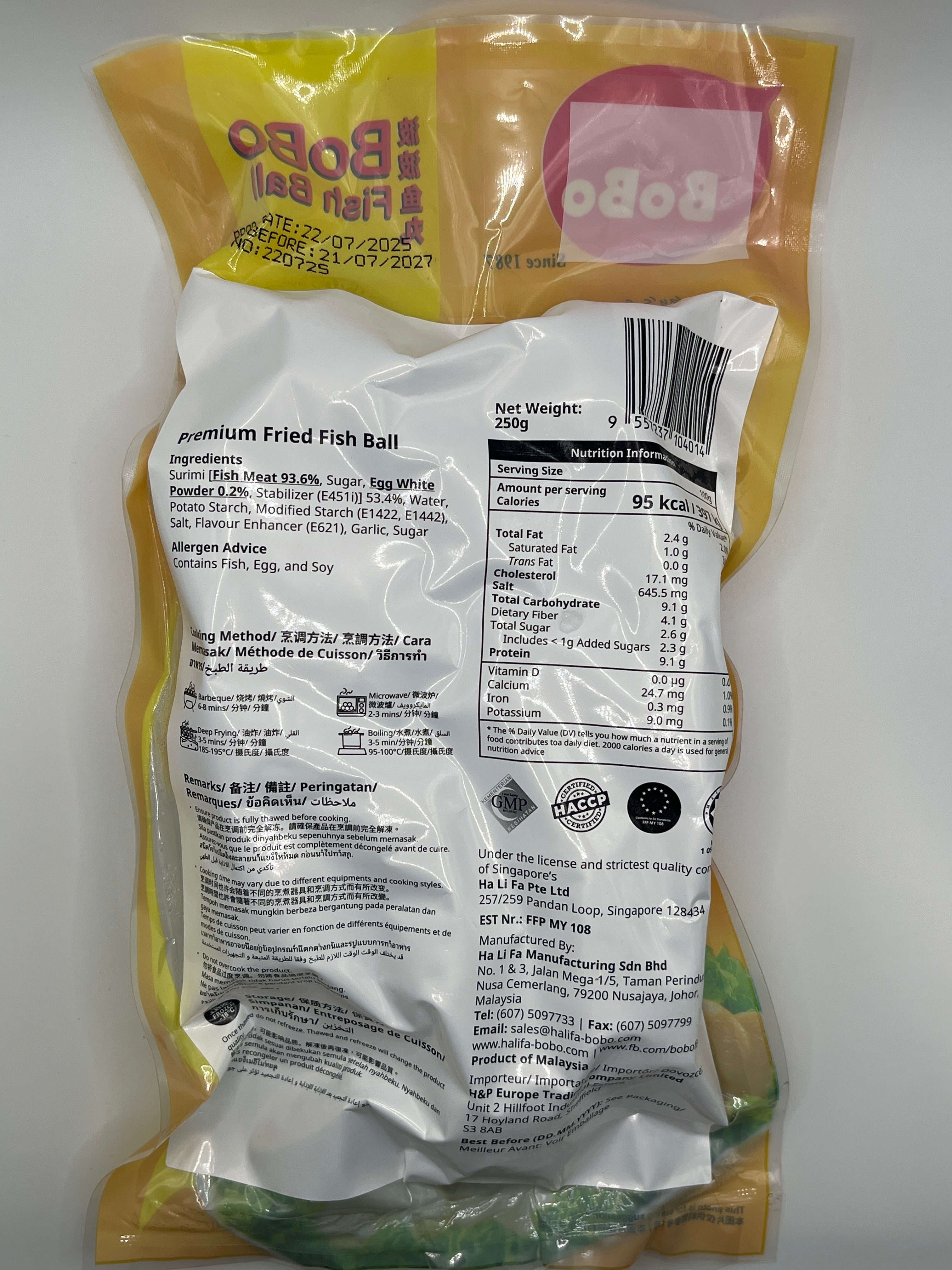 BOBO Premium Fried Fish Ball 250g