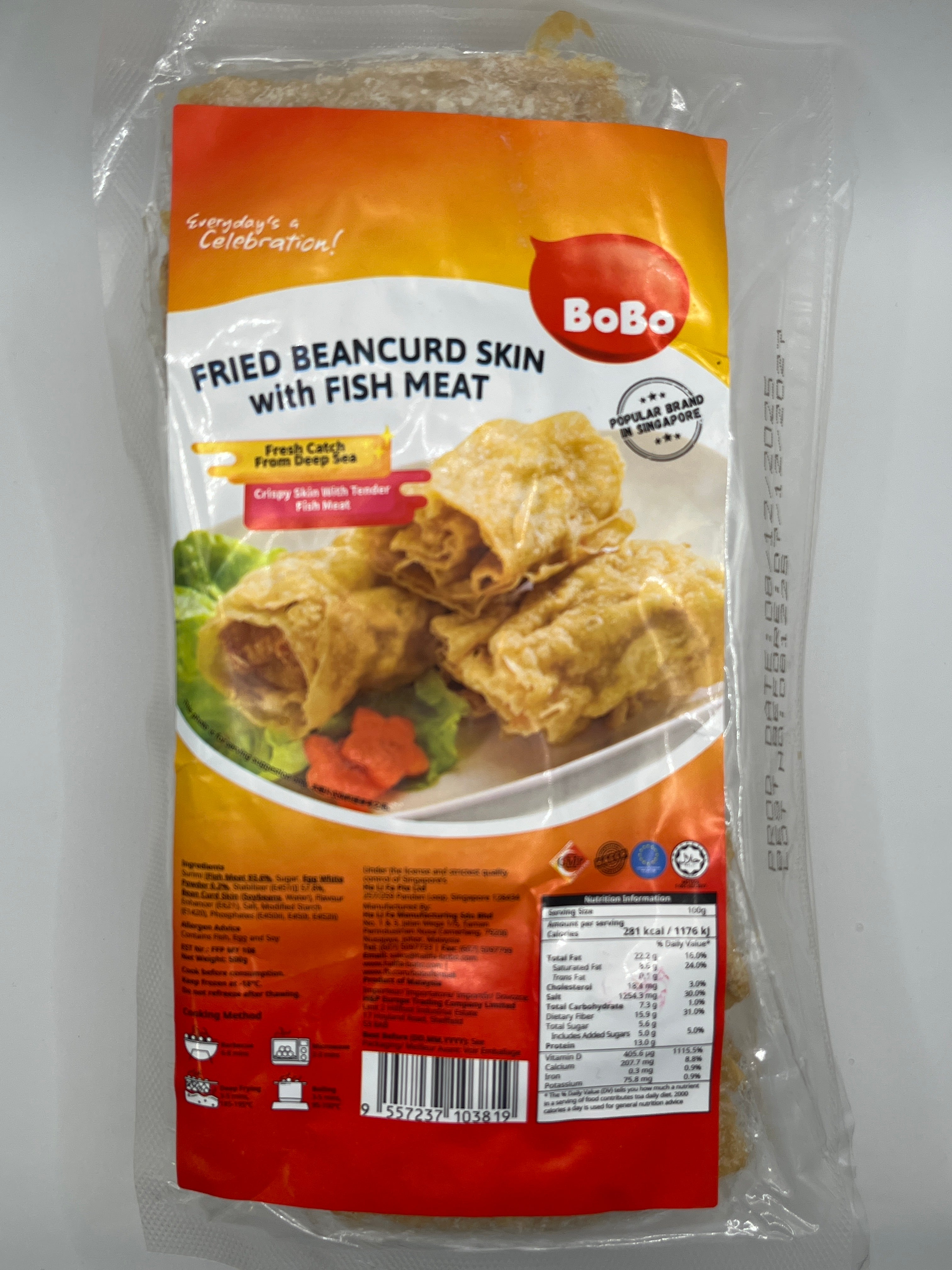 BOBO Fried Beancurd Skin w/ Fish Meat 500g