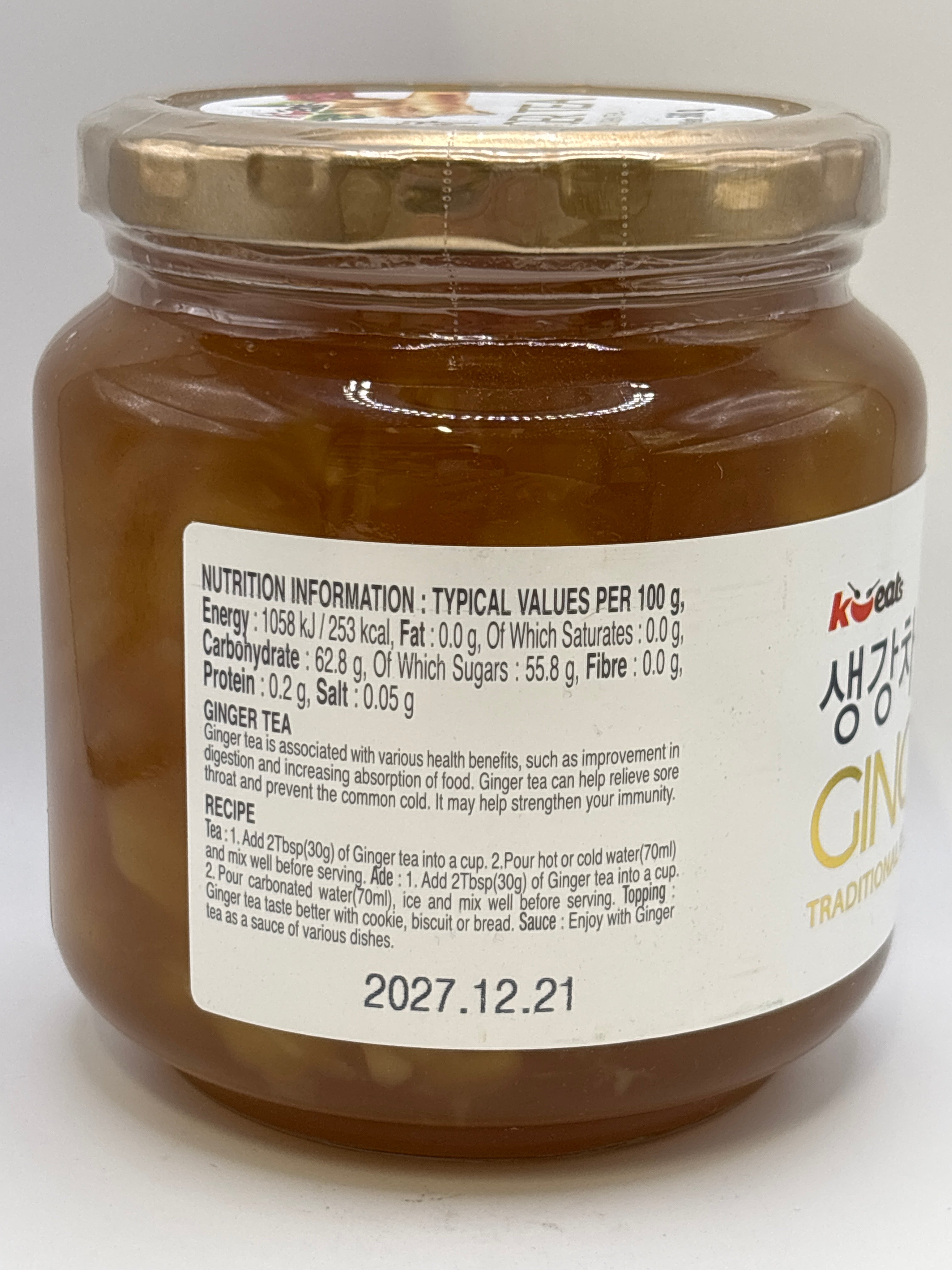 K EATS Ginger Tea(Jar) 580G