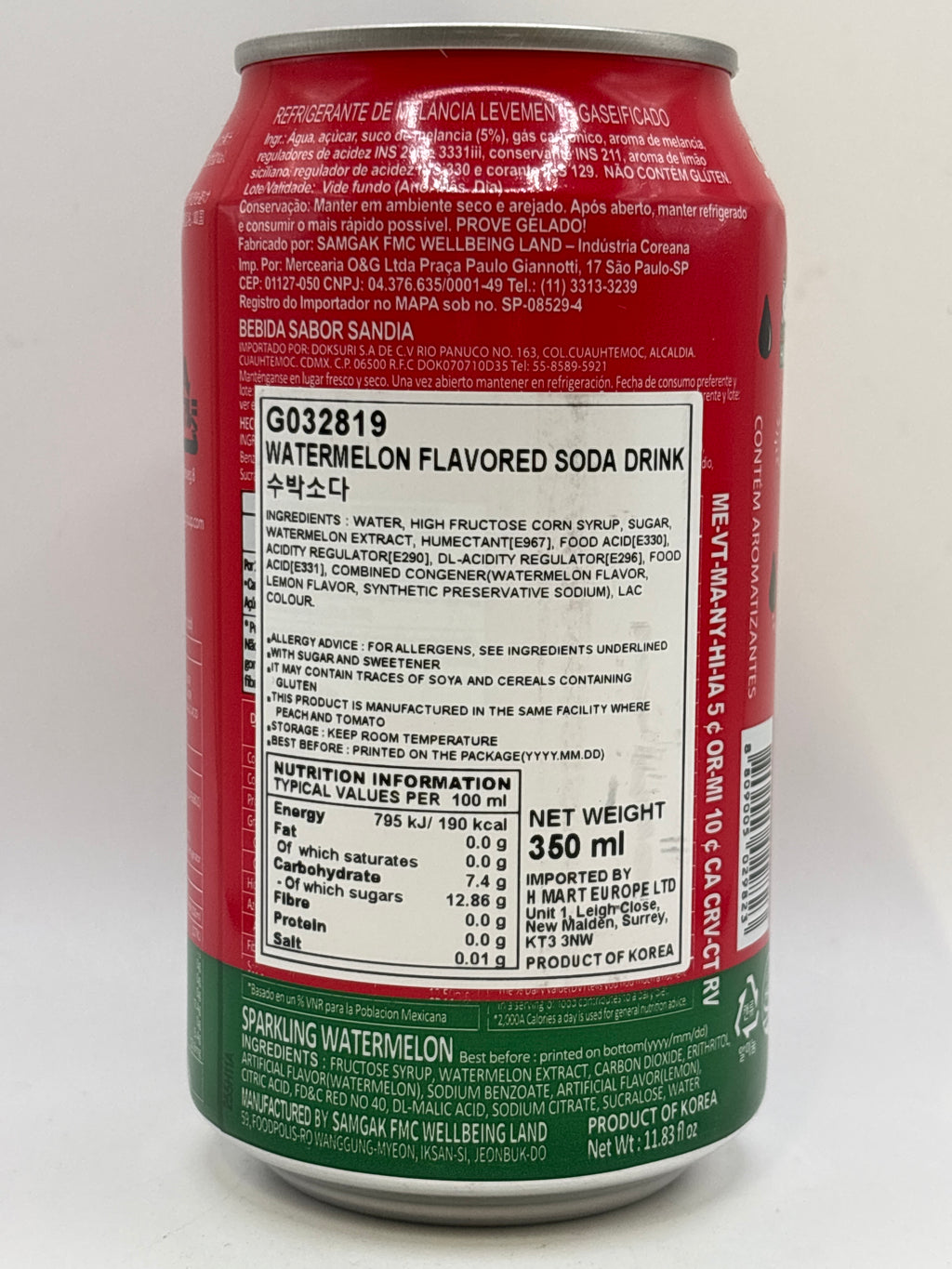 SFC Watermelon Flavour Soda 350ML