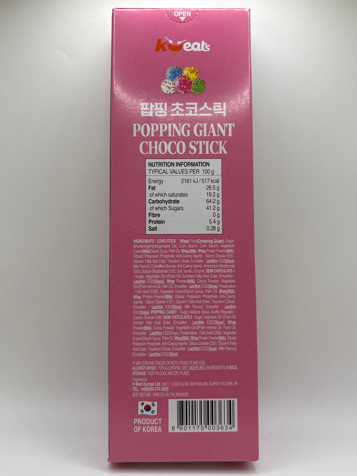 K-eats Choco Stick-Poping Candy 54G