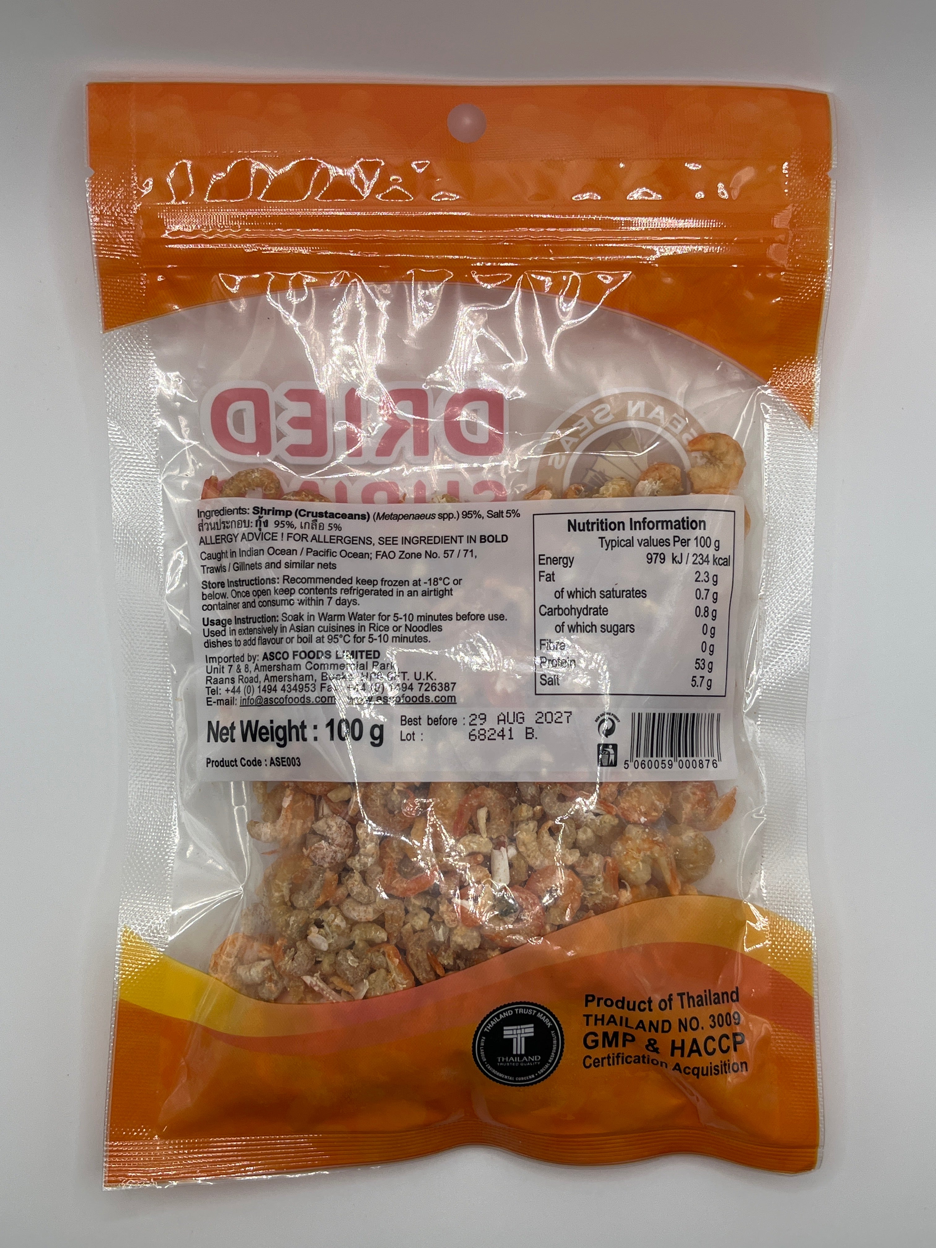 Asean Seas Dried Shrimp (M) 100g (Frozen)