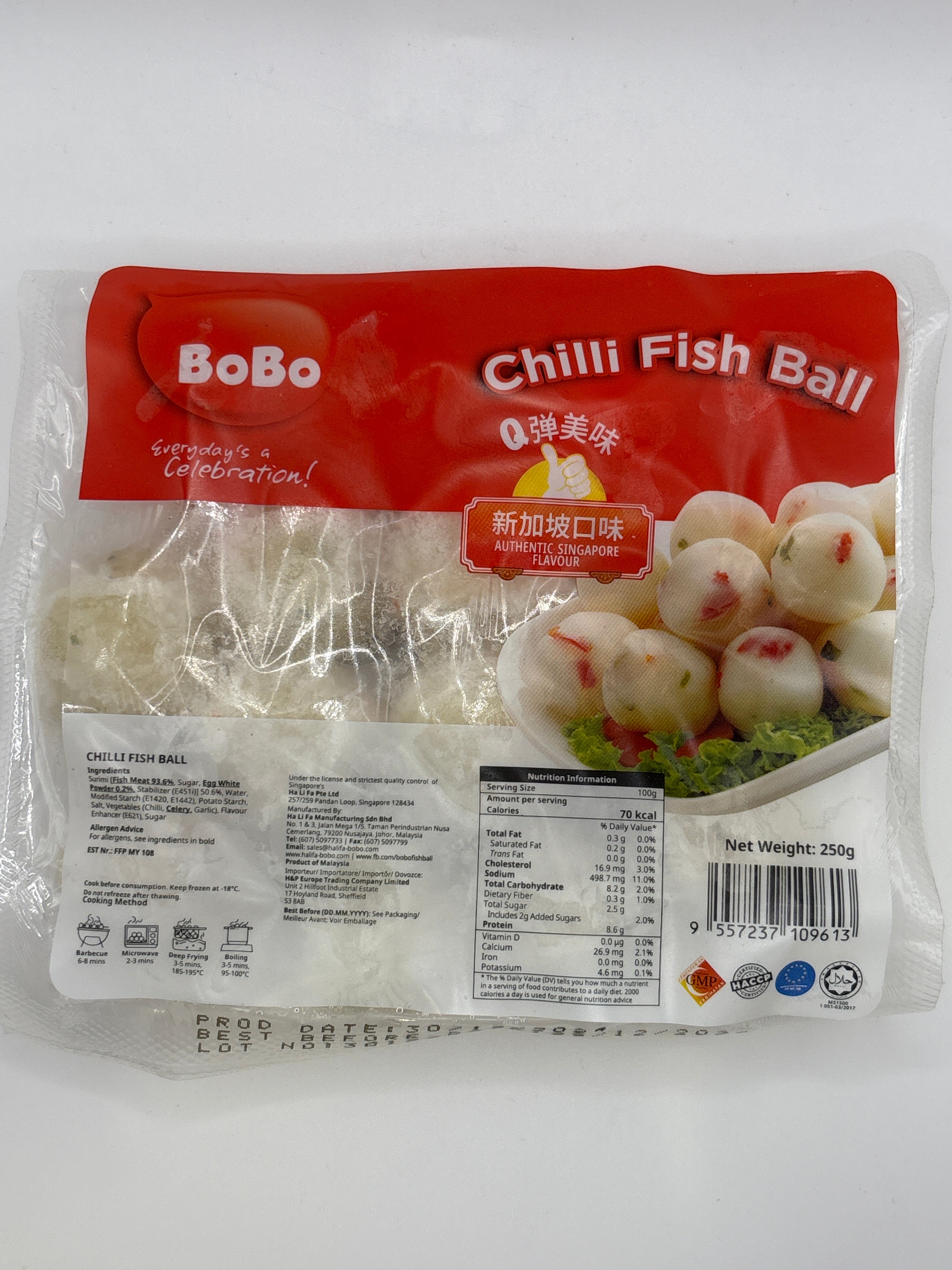 BoBo Premium Chilli Fish Ball 250g