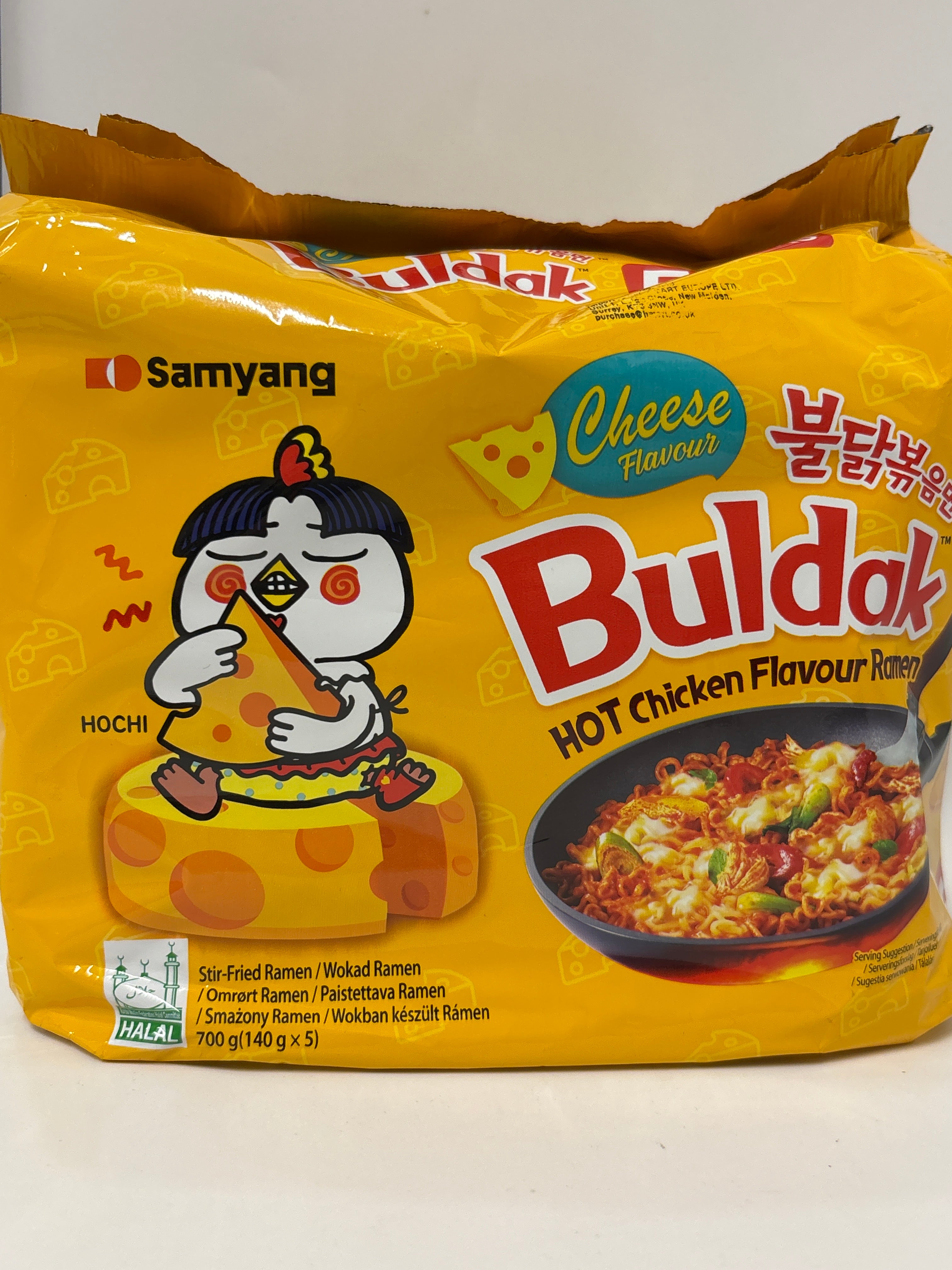 三養辣雞起司風味鐵板炒麵 140公克 X 5入