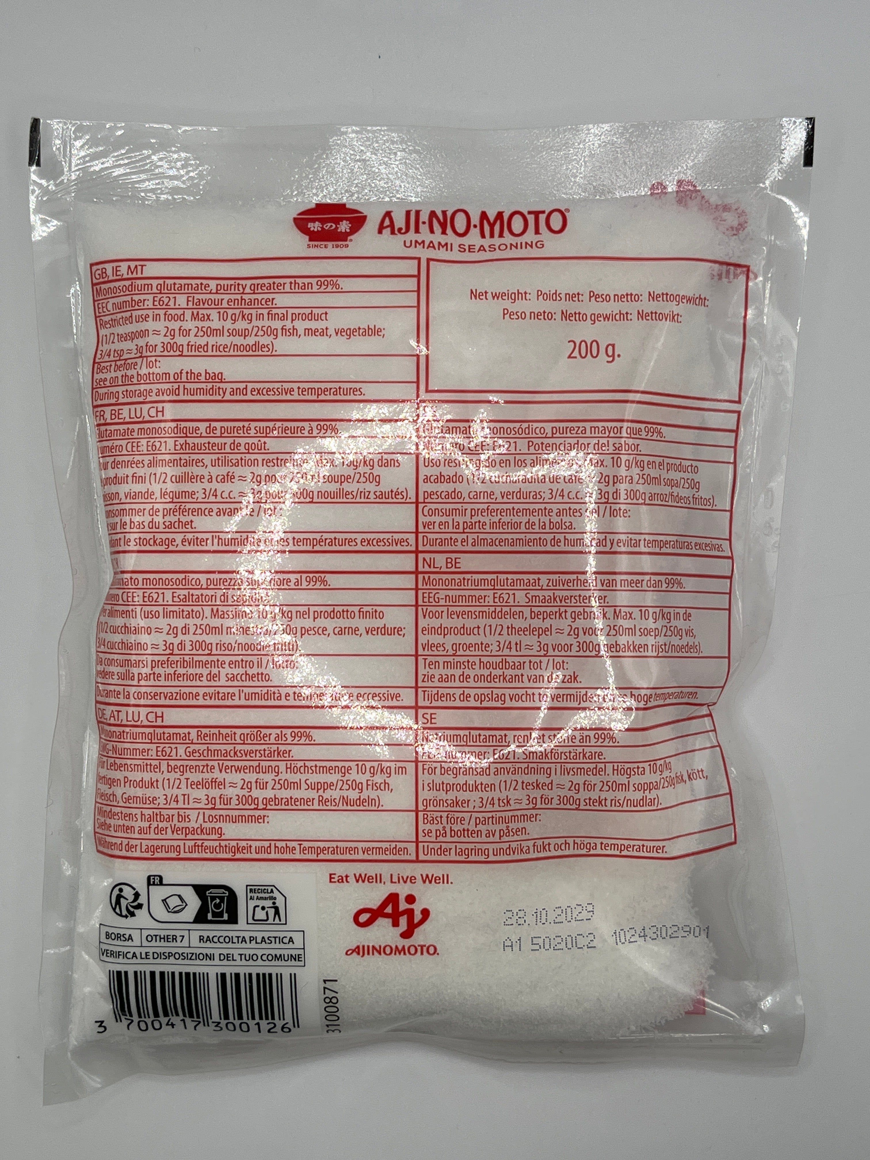 Ajinomoto Umami Seasoning MSG (EU) 200G