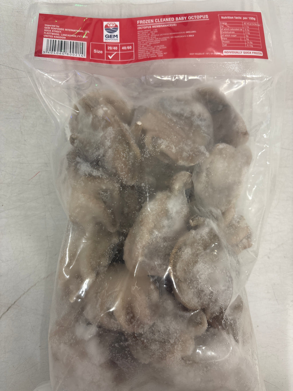 Baby Octopus Net 700g Gross 1kg