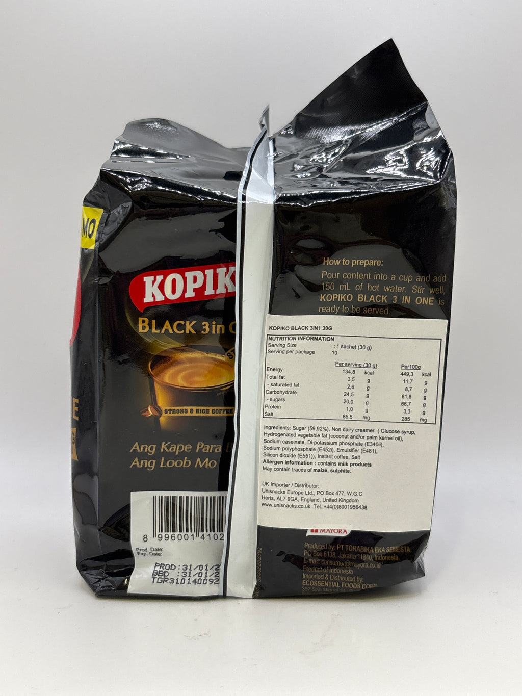 KOPIKO Black 3 in One Instant Coffee 300g (10x30g)