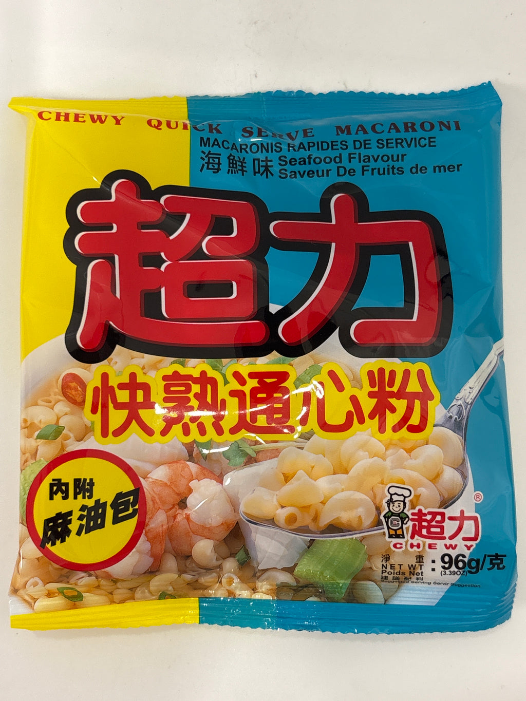 CHEWY Quick Serve Macaroni Seafood Flavour 96g