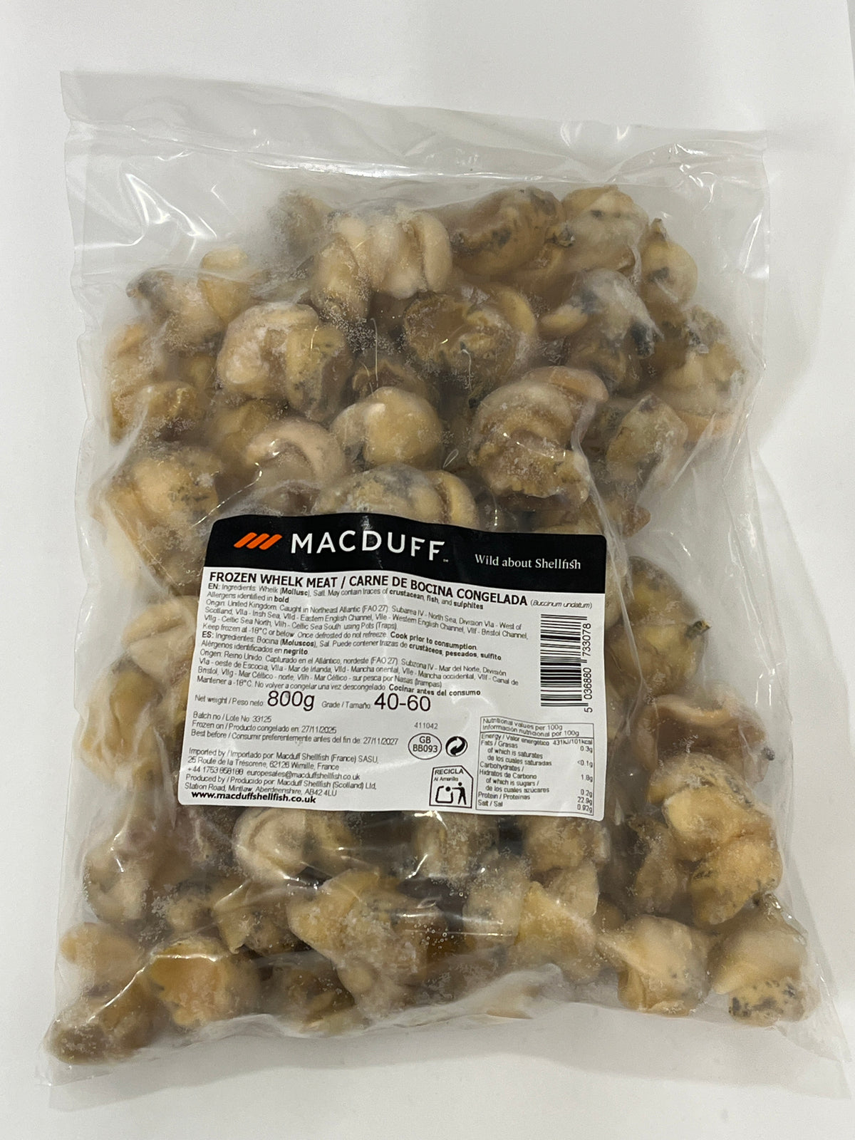Whelk Tsubugai Frozen 1kg