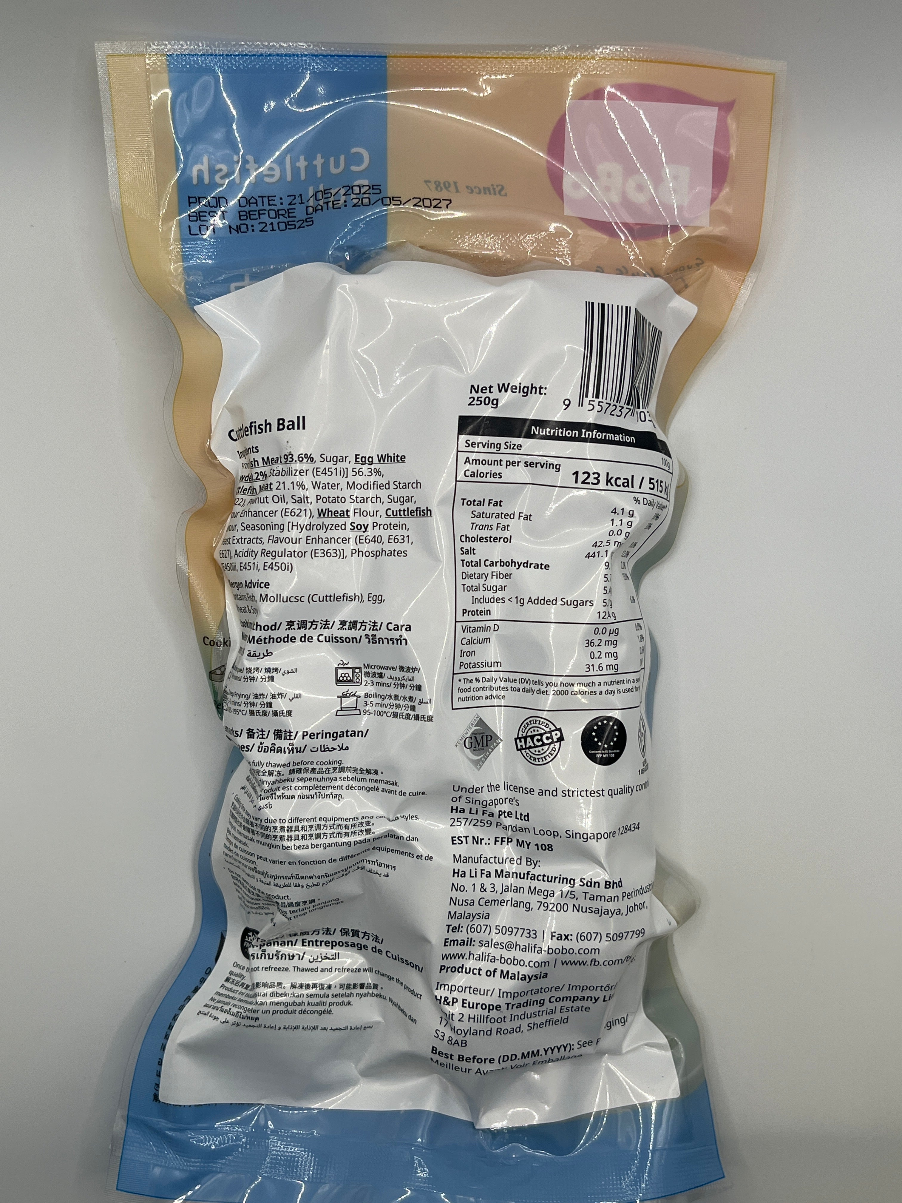 BOBO Premium Cuttlefish Ball 250g