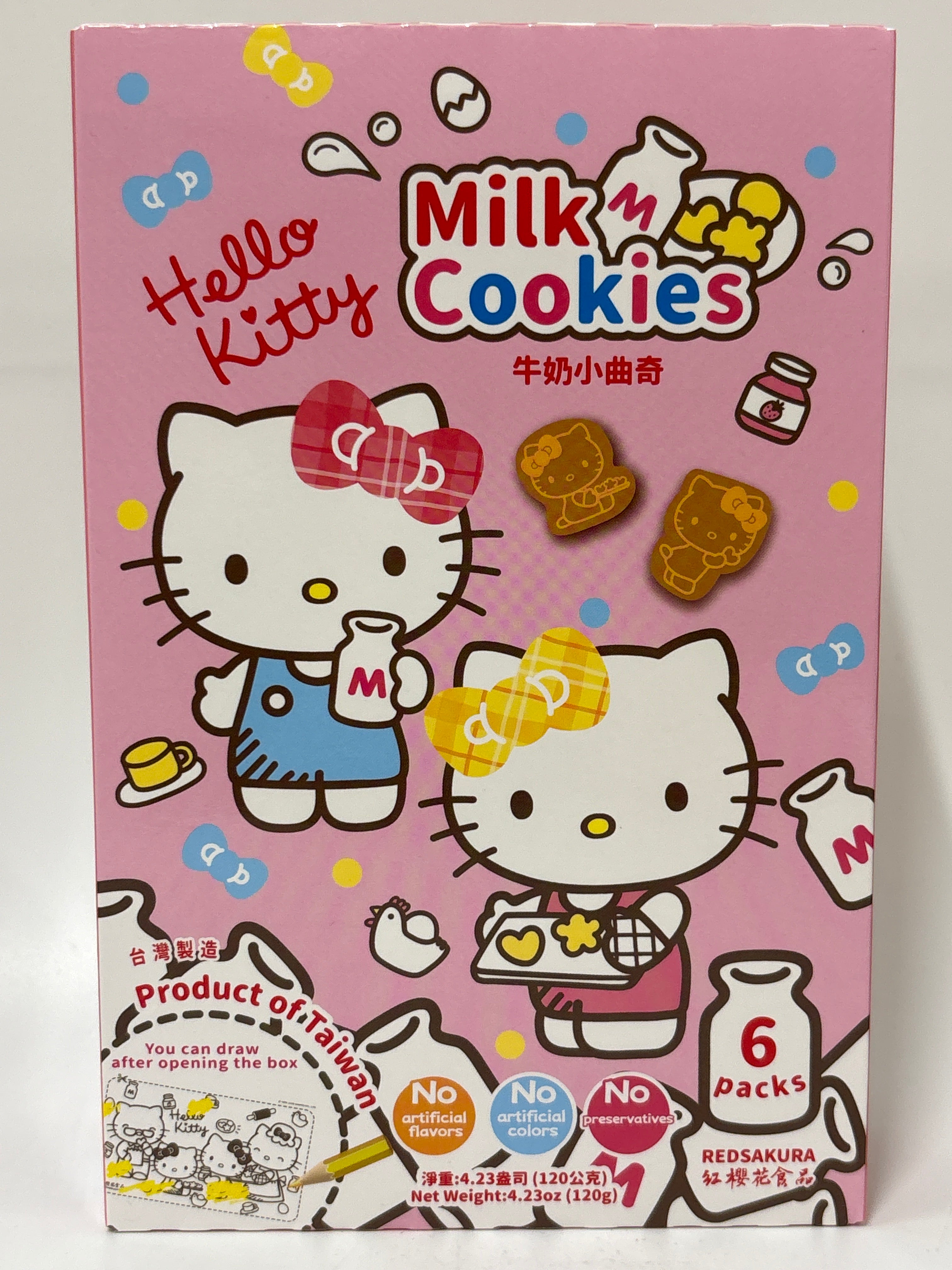 Hello Kitty Milk Cookies (6 packs x 20g) 120g