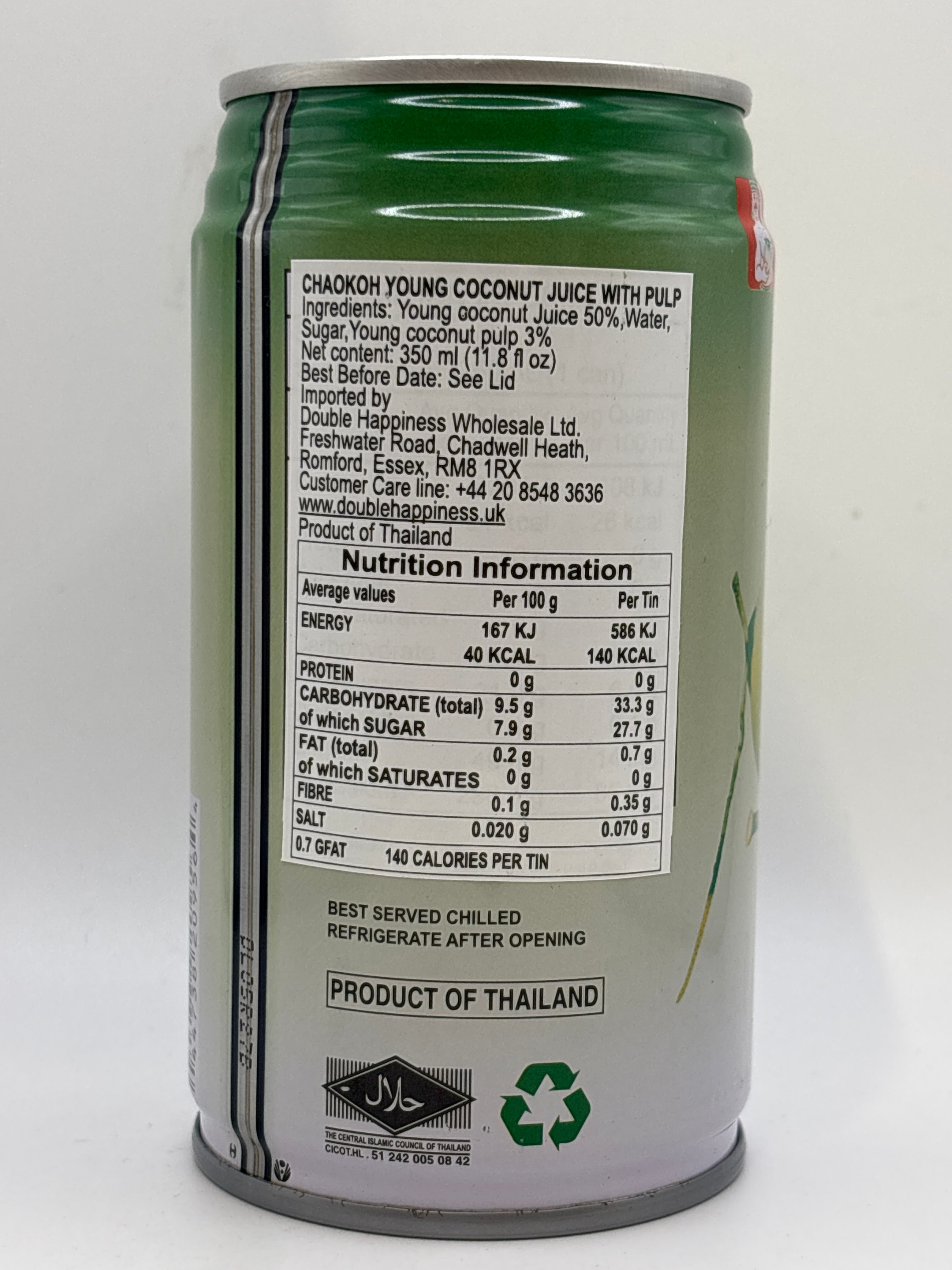Chaokoh Young Coconut Juice w/ Pulp 350ml