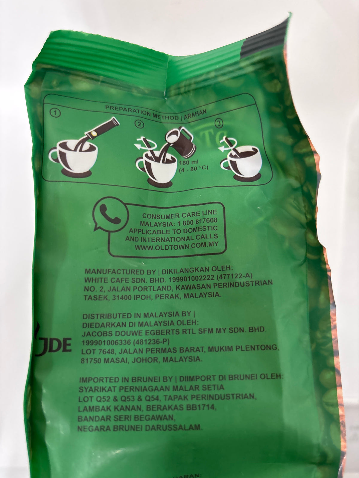 Old Town 3 in 1 White Coffee - Hazelnut 15*31.6g