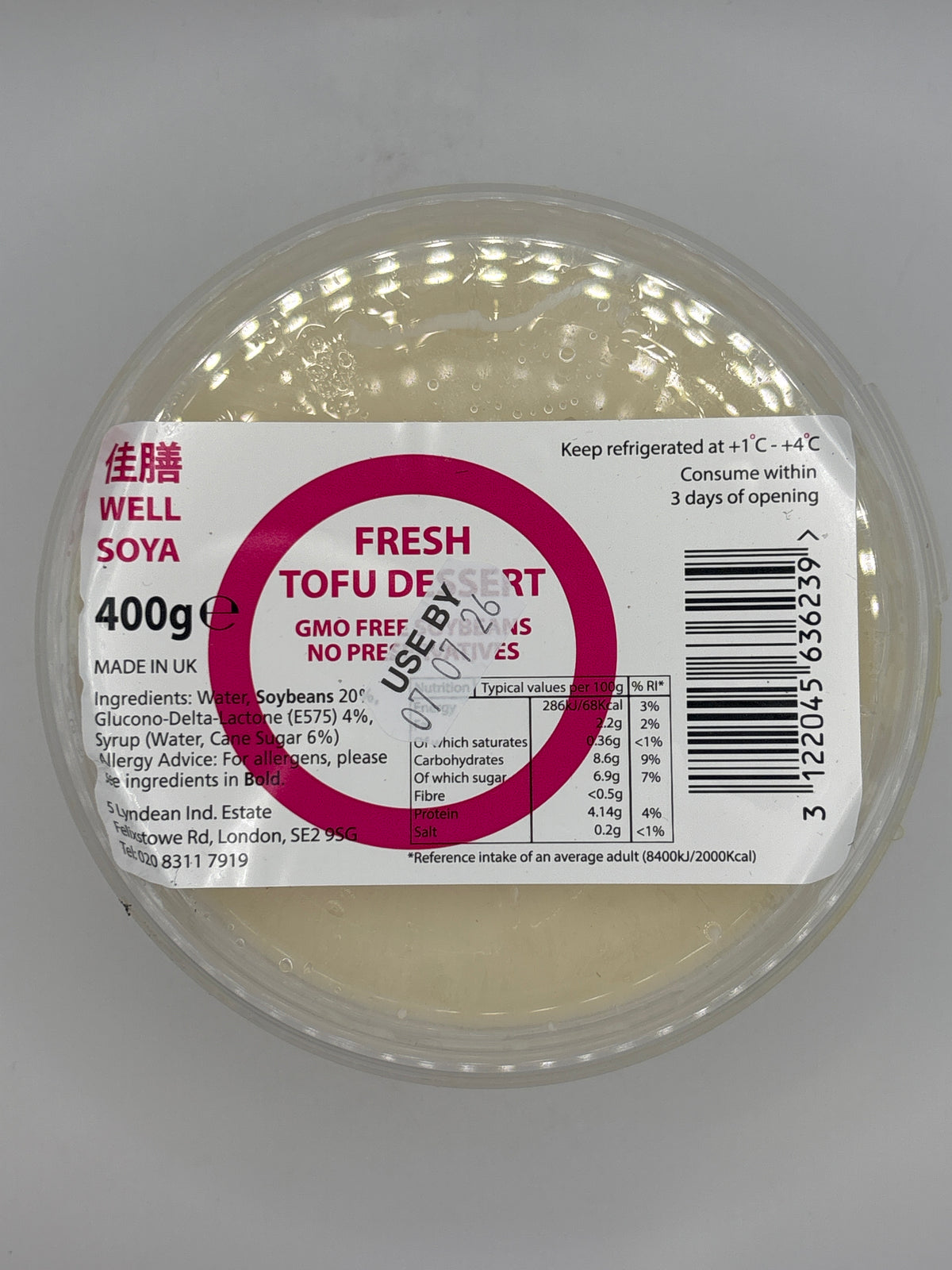 Well Soya Tofu dessert 400g