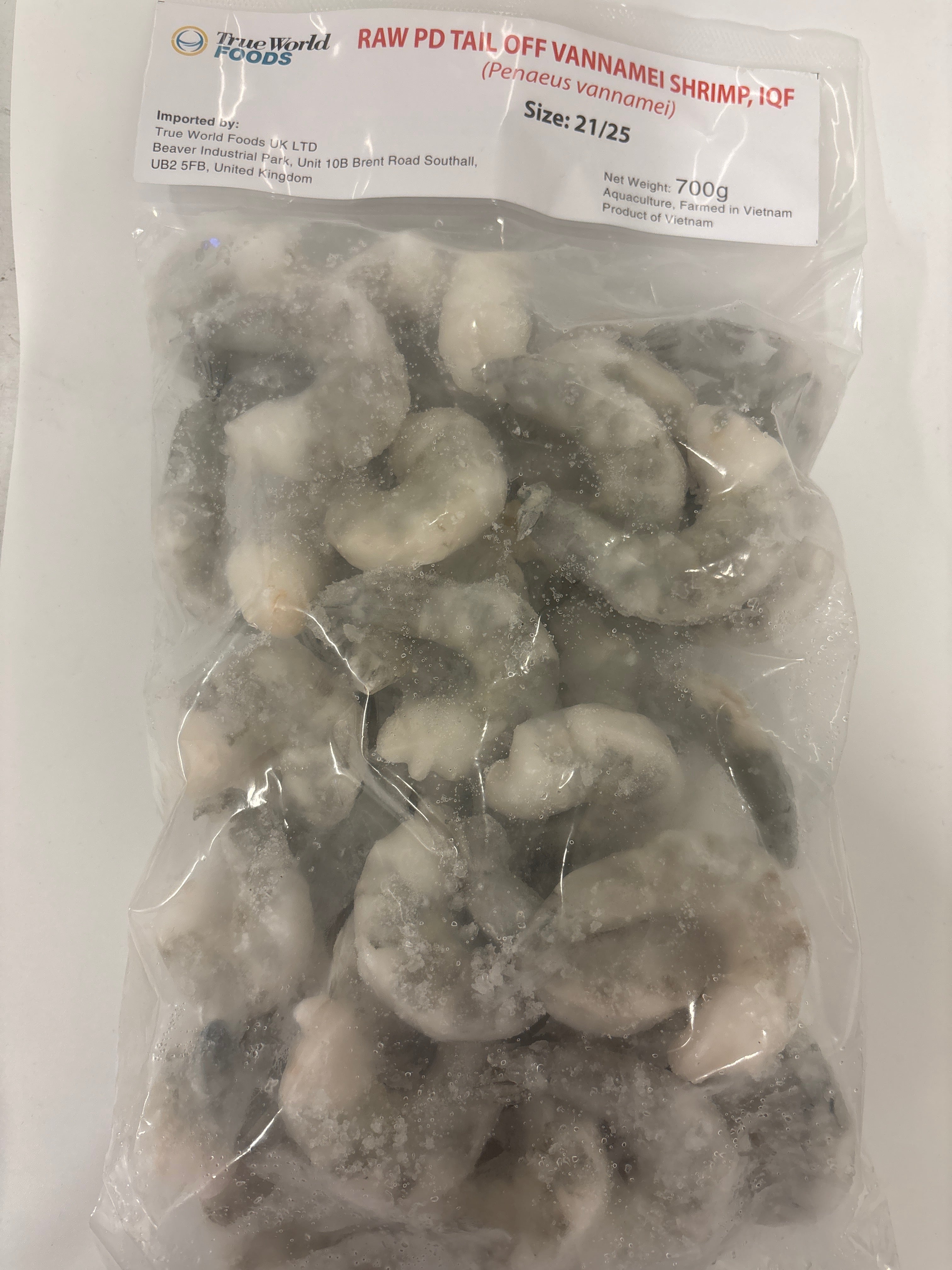 Frozen Peeled & Deveined RAW Prawn 21/25 Net 700g