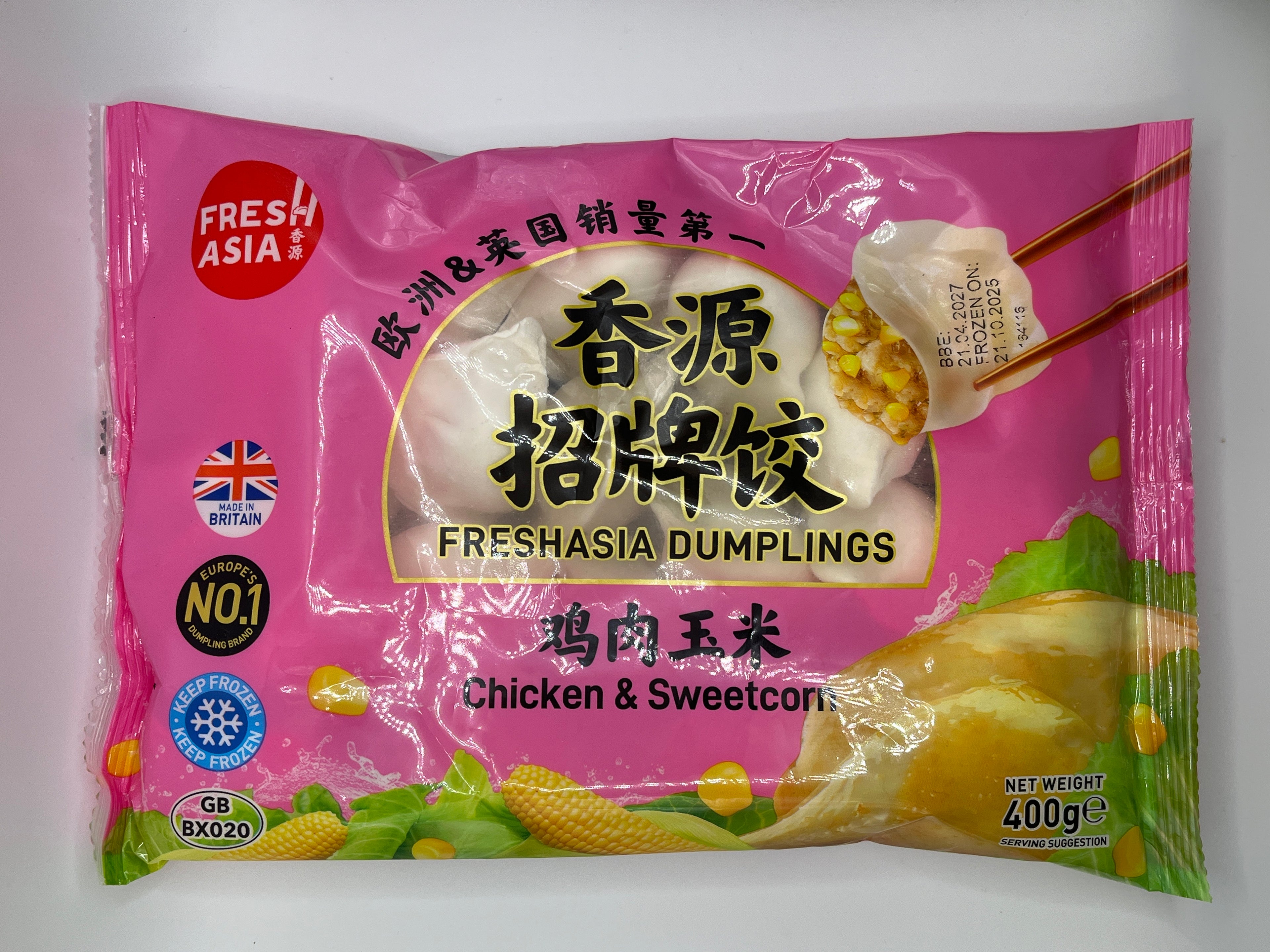 FreshAsia Chicken & Sweetcorn Dumplings 400g
