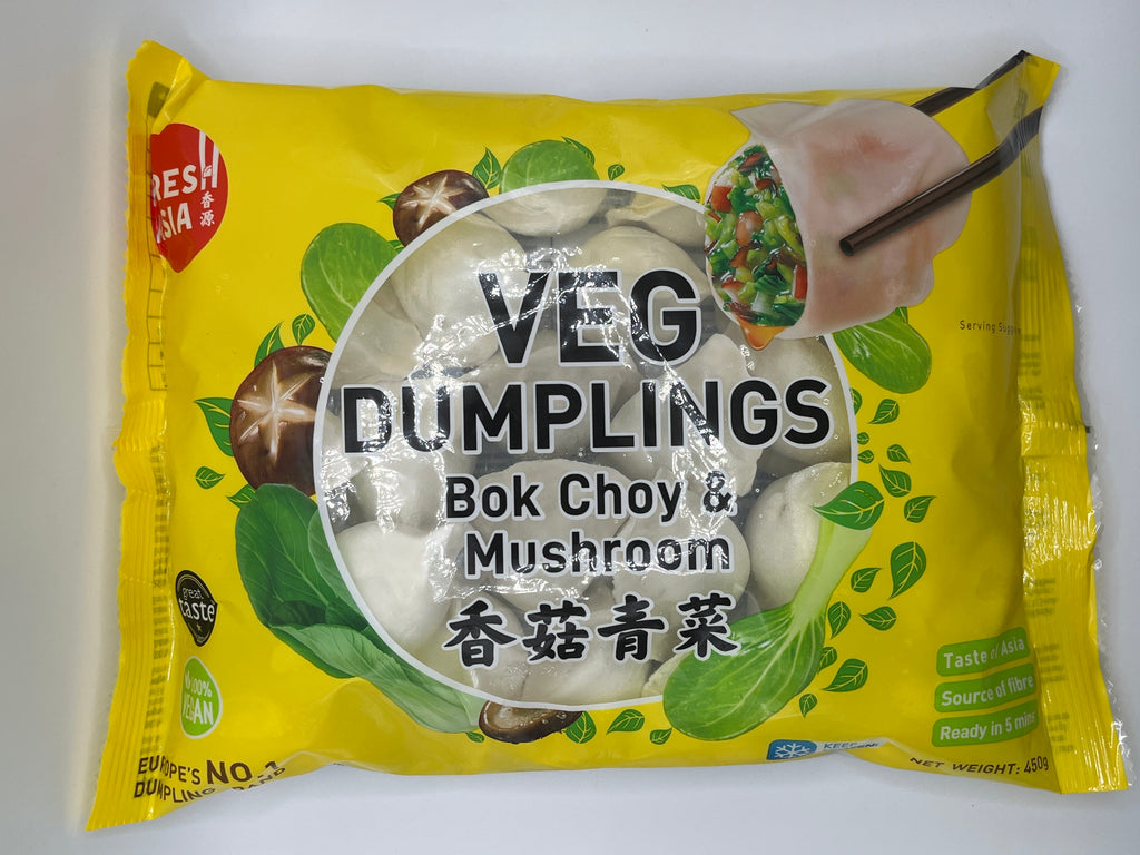 FreshAsia Bok Choy & Mushroom Dumplings 450g