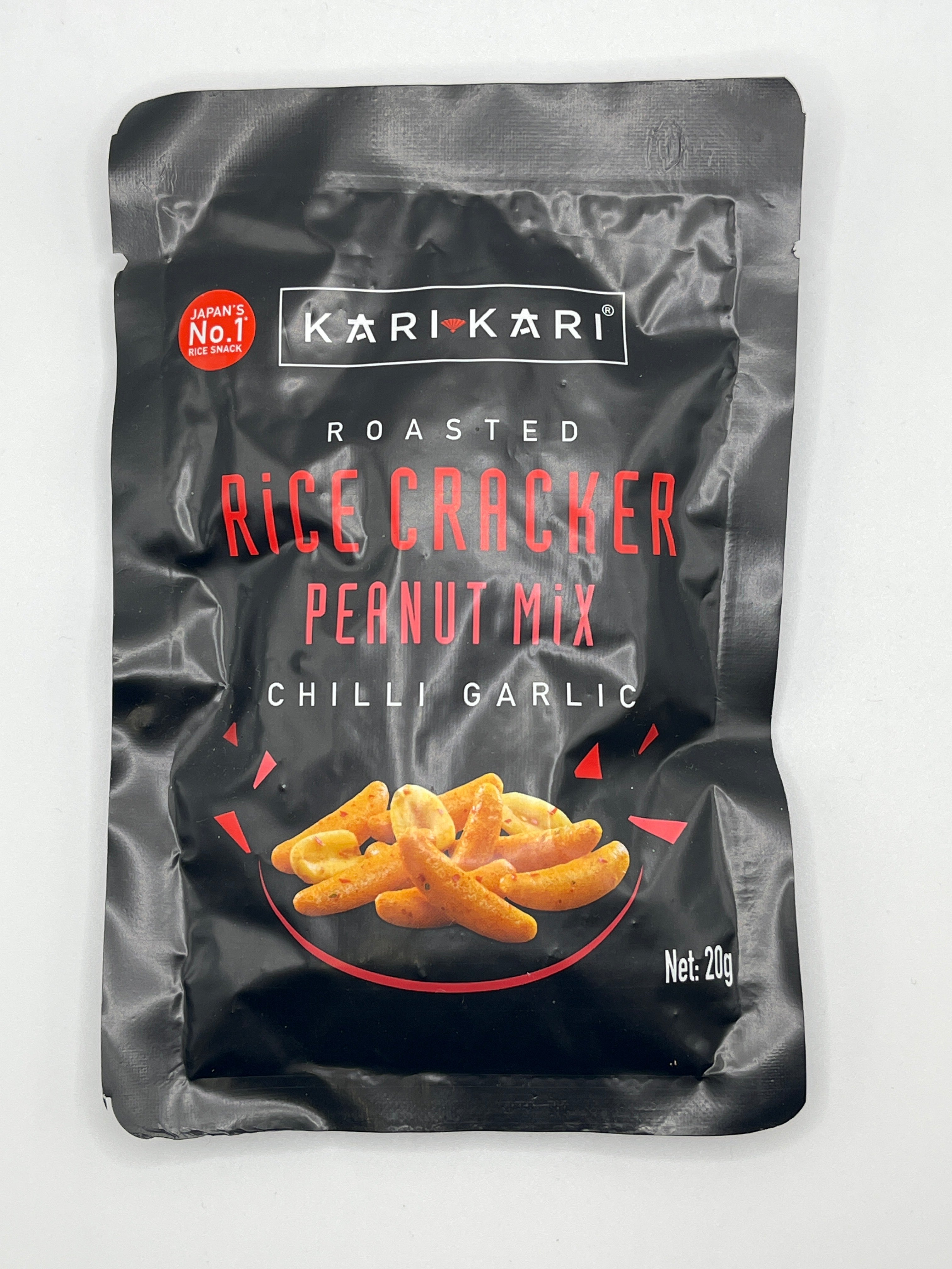 KARI KARI Rice Crackers & Peanuts Chilli Garlic 20
