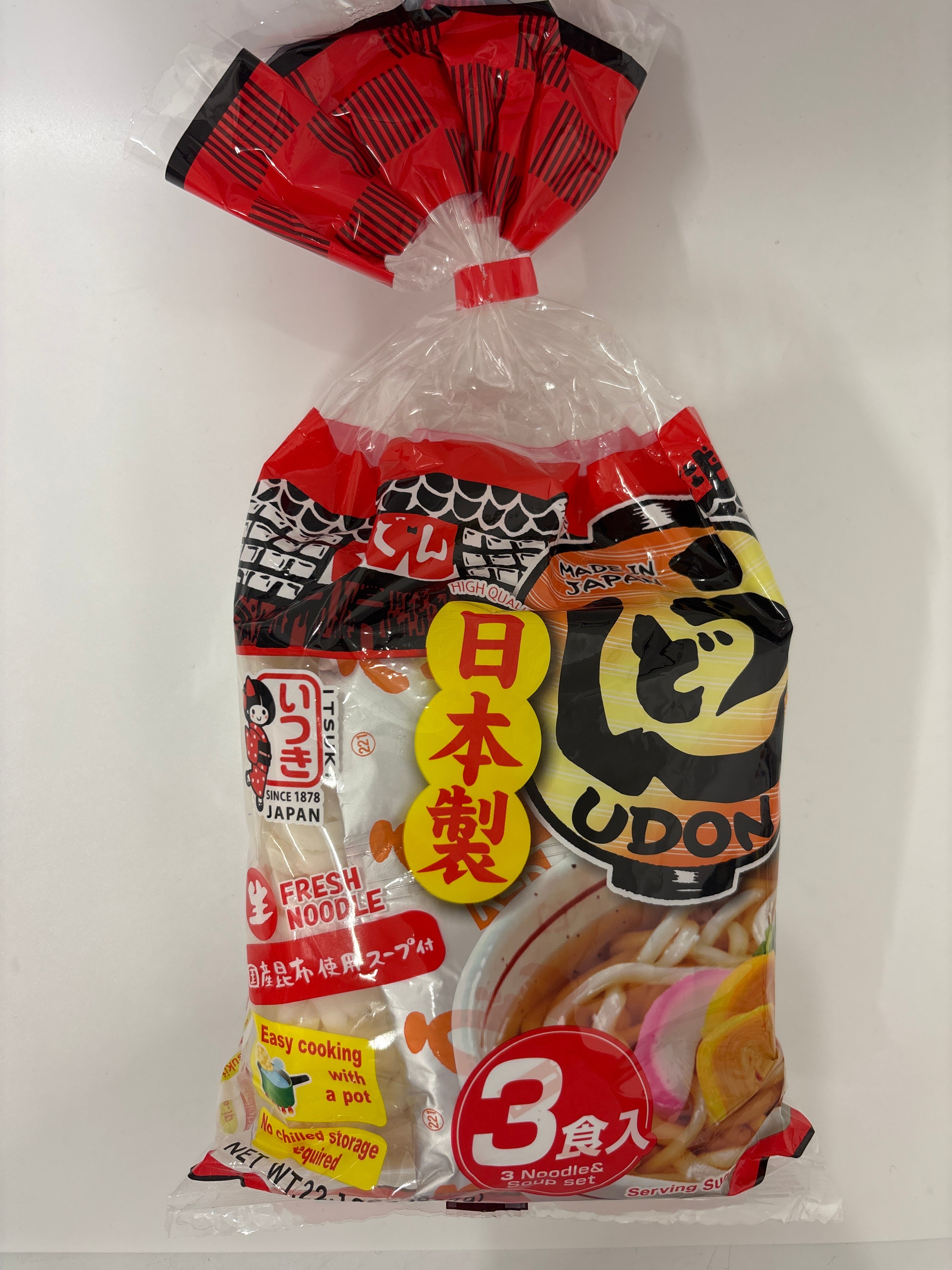 Itsuki Udon Ex w/ Soup 627g (3pc)