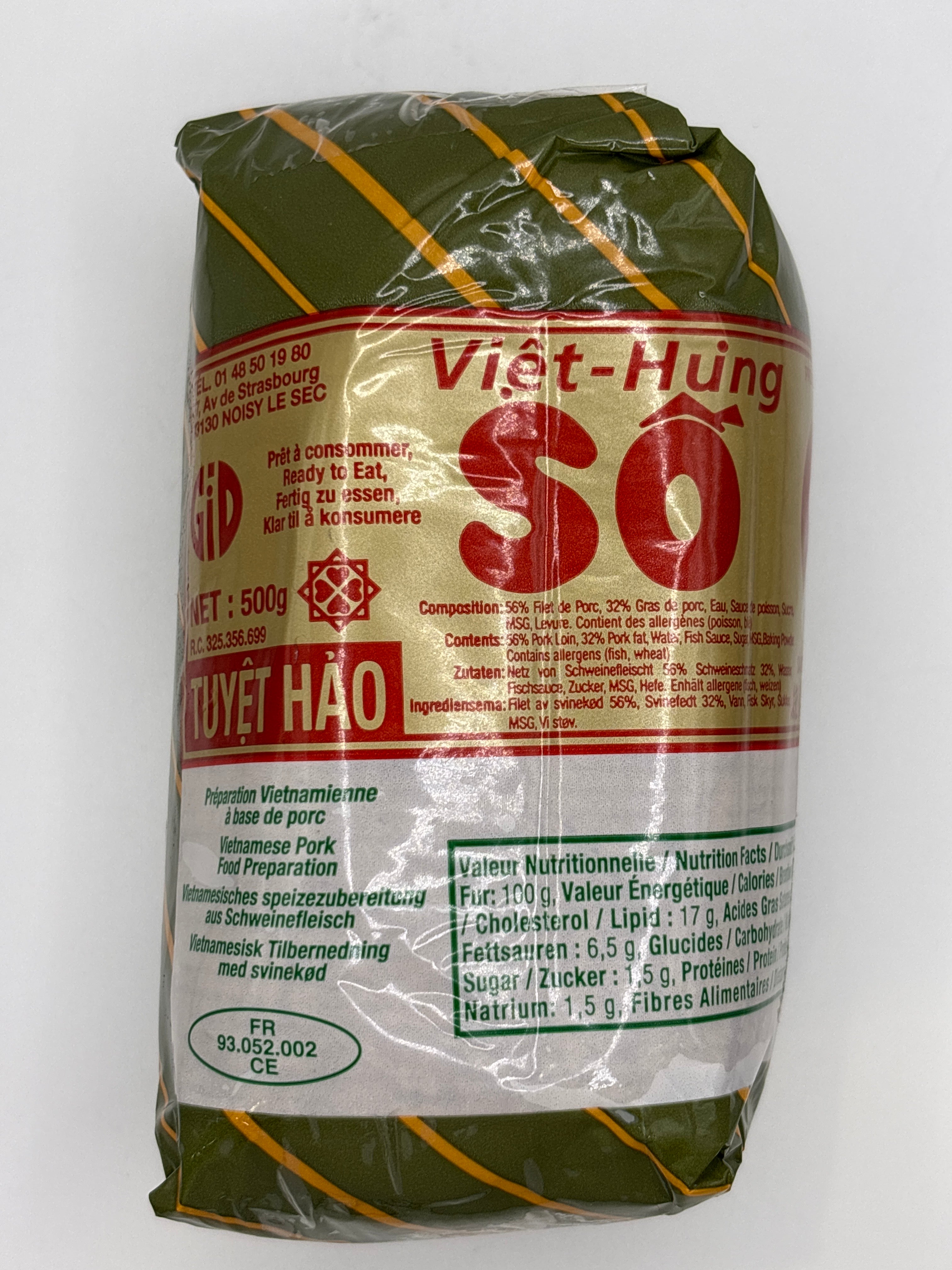 VIET HUNG Pork Roll/Gio So 1 500g (Chilled)