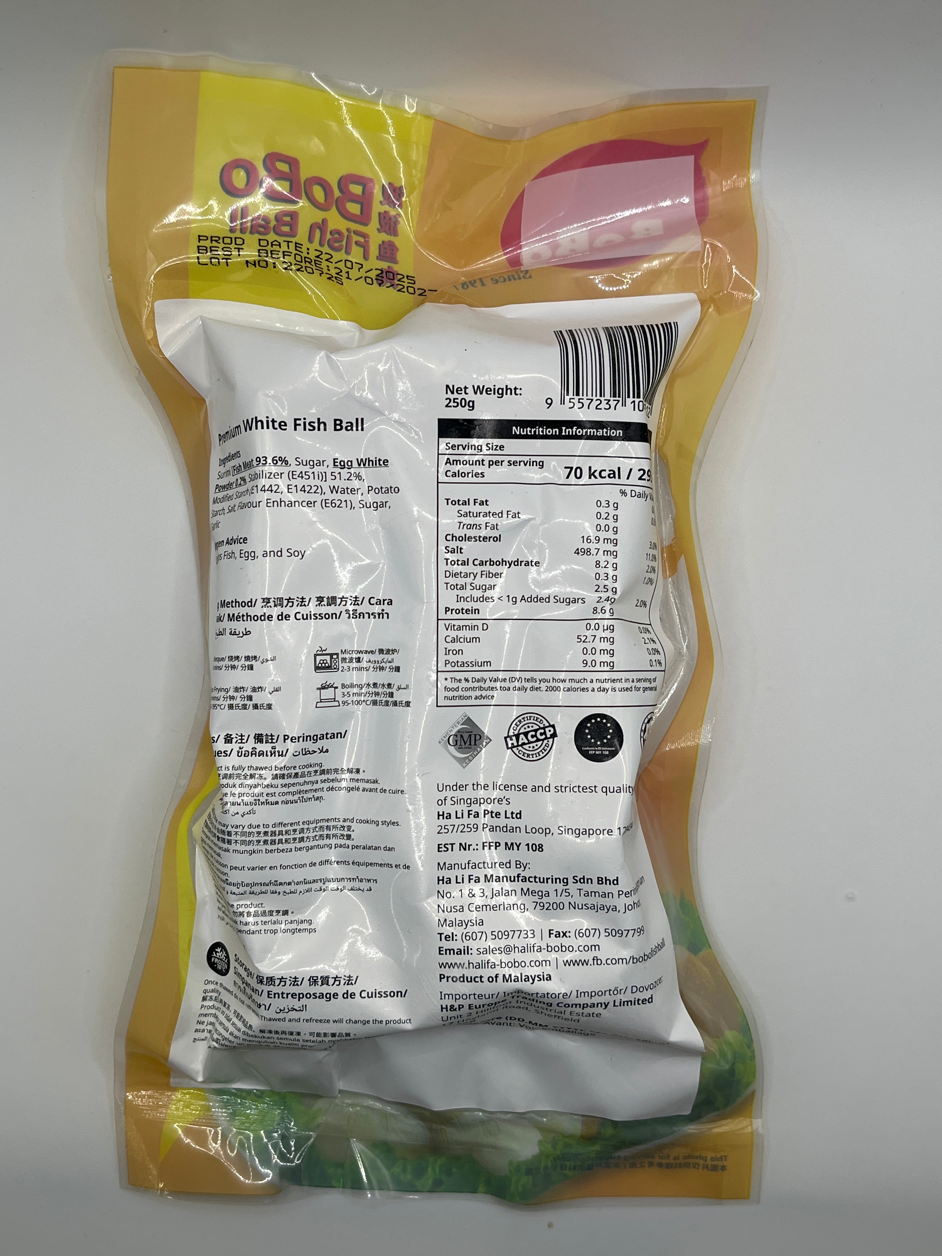 BOBO Premium White Fish Ball 250g