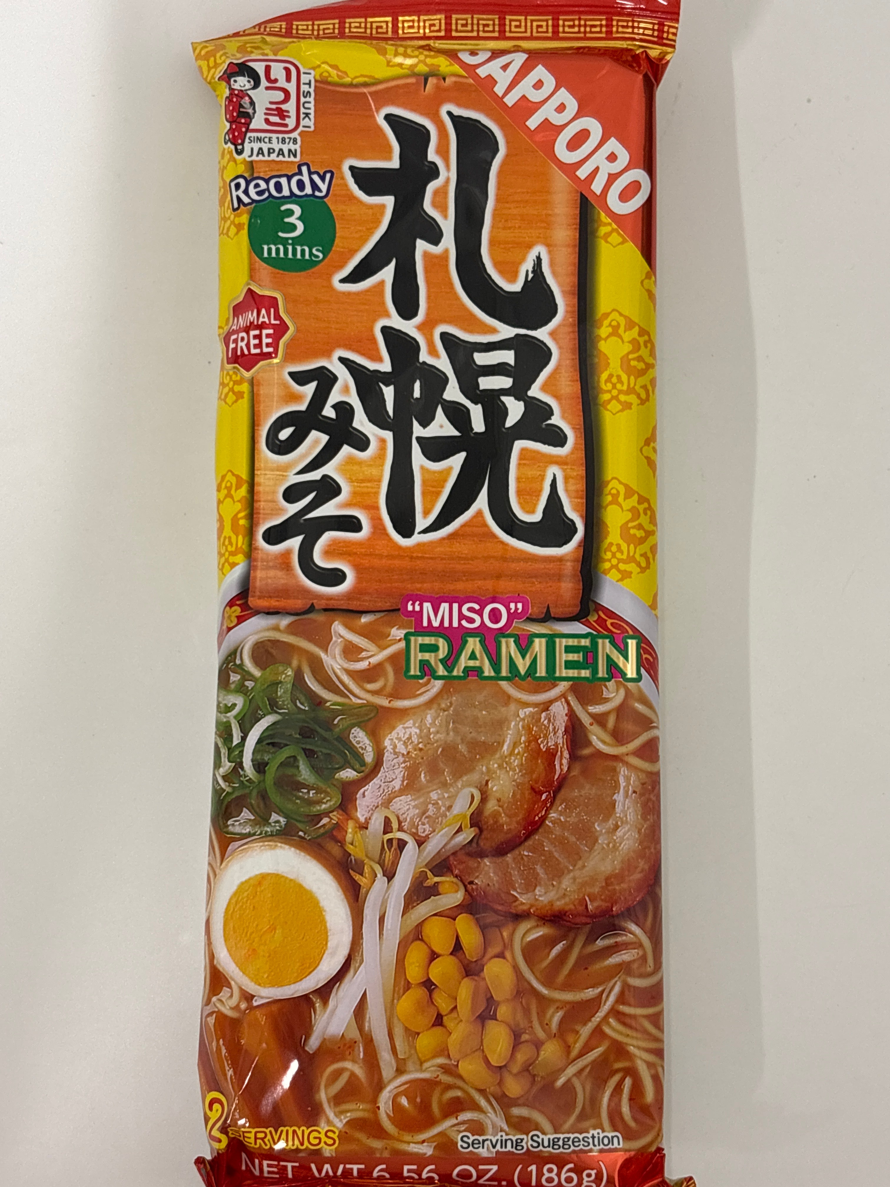 Itsuki Sapporo Style Miso Ramen Noodles 186g