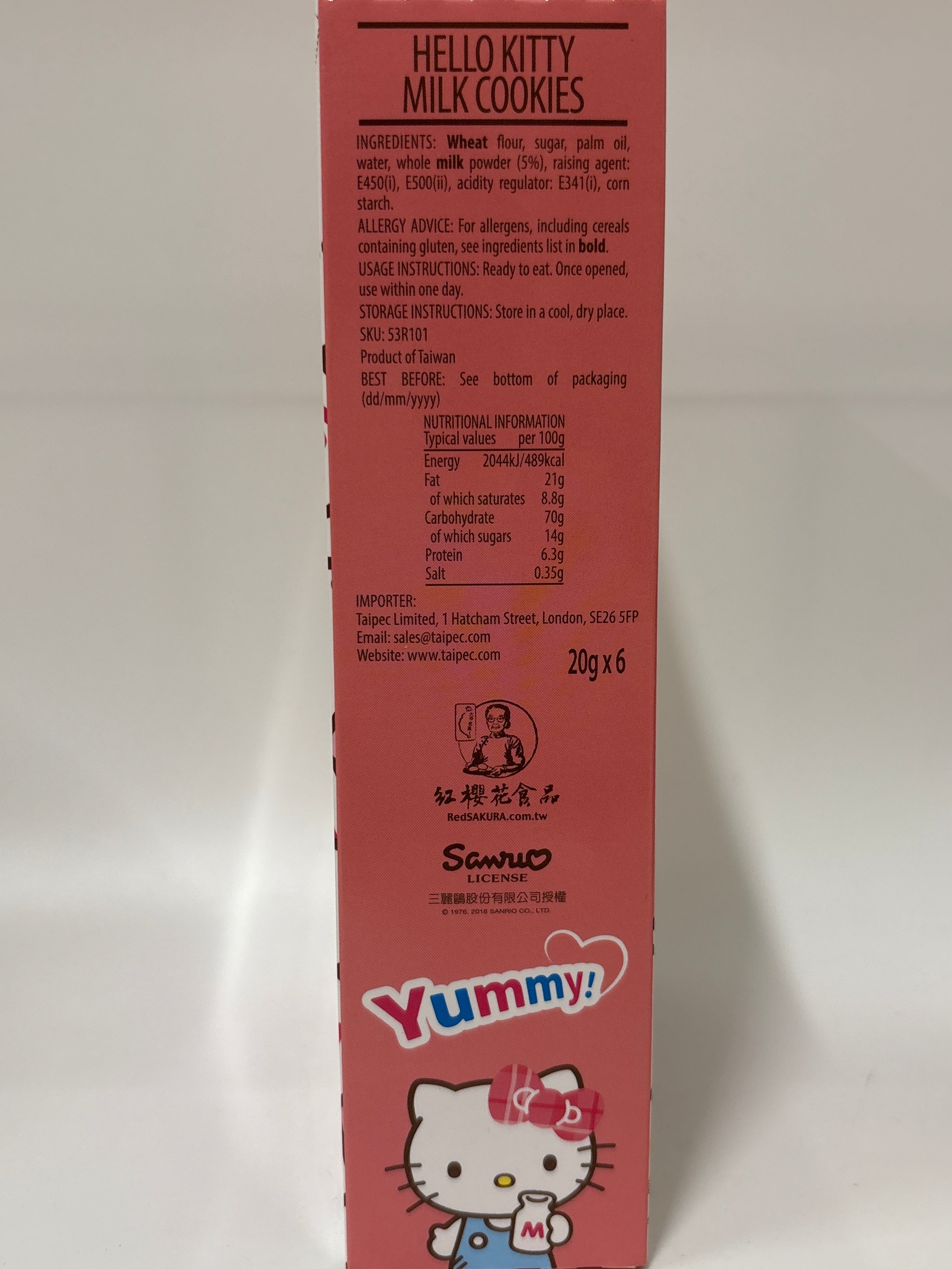 Hello Kitty Milk Cookies (6 packs x 20g) 120g