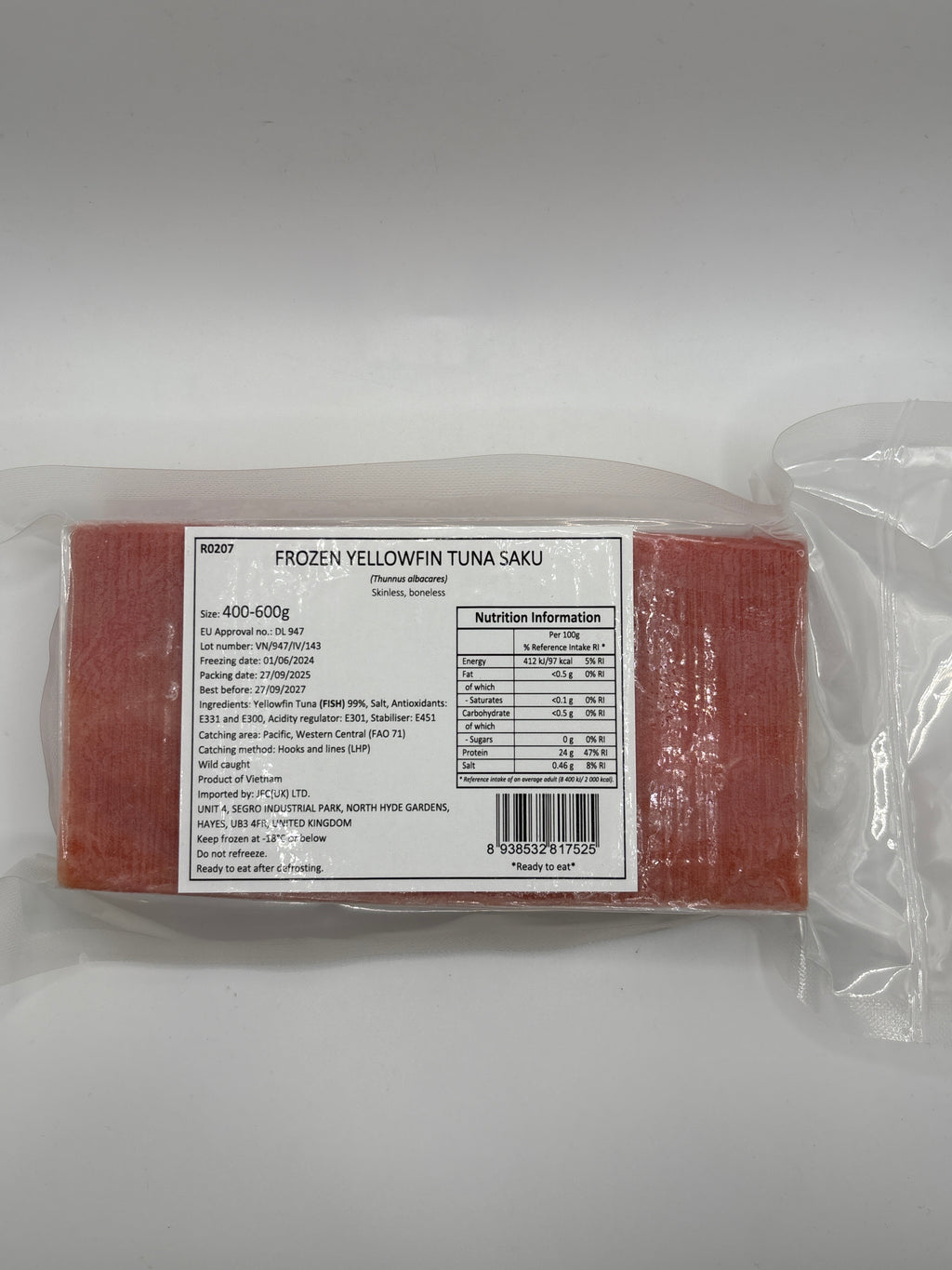 KKY Yellowfin Tuna Saku 400g - 600g