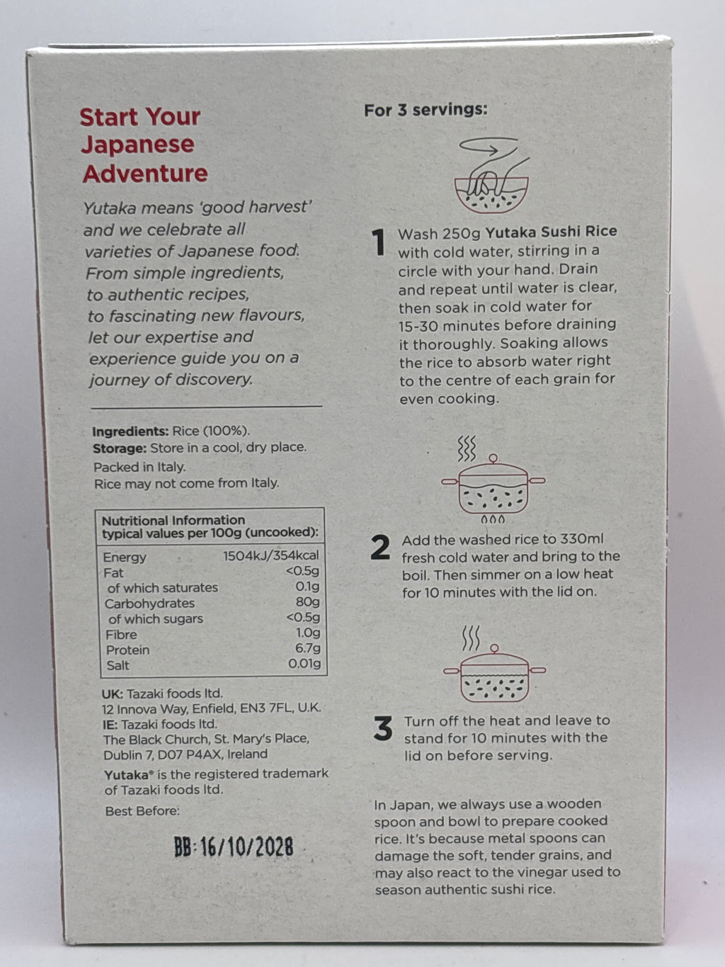 Yutaka 壽司米 500克
