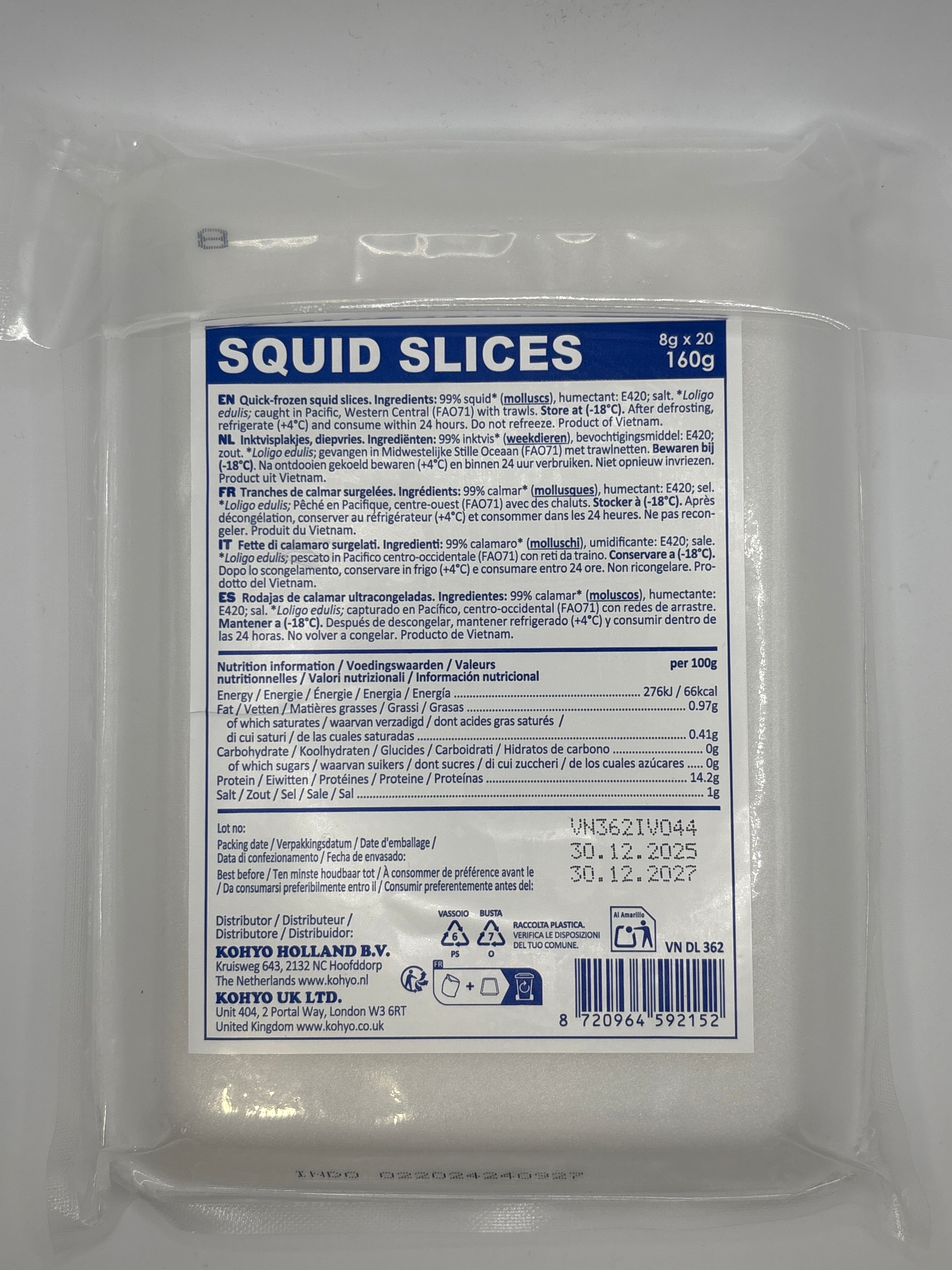 Ika Squid Sushi Slices 160g