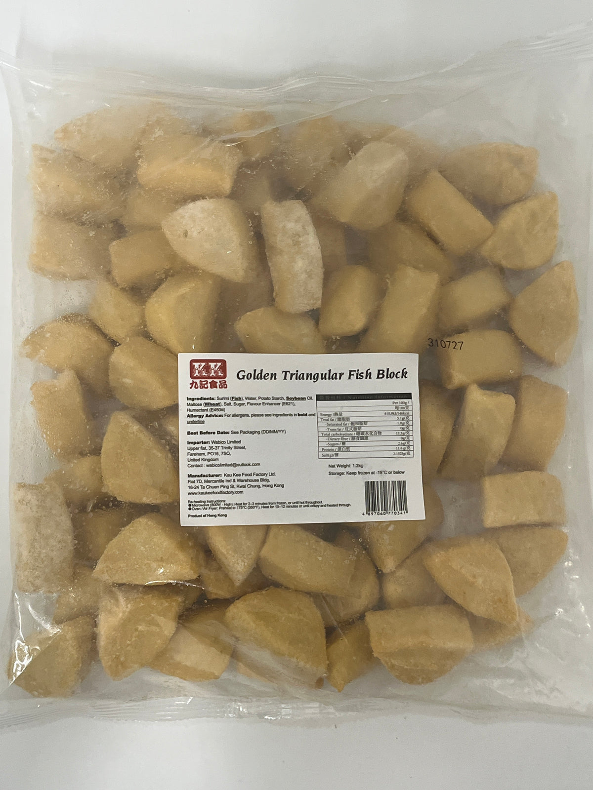 Kau Kee Golden Triangular Fish Block 1.2kg (Frozen)